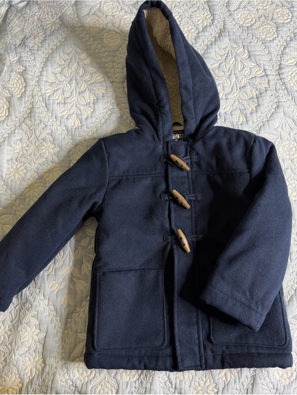OshKosh B'Gosh navy wool duffle coat